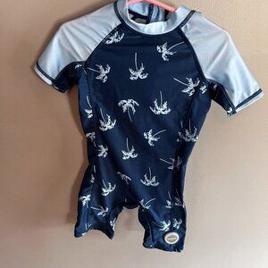 Bonverano Boys Rashguard Swimsuit Blue 18-24 Months NWT Beach Sun Summer